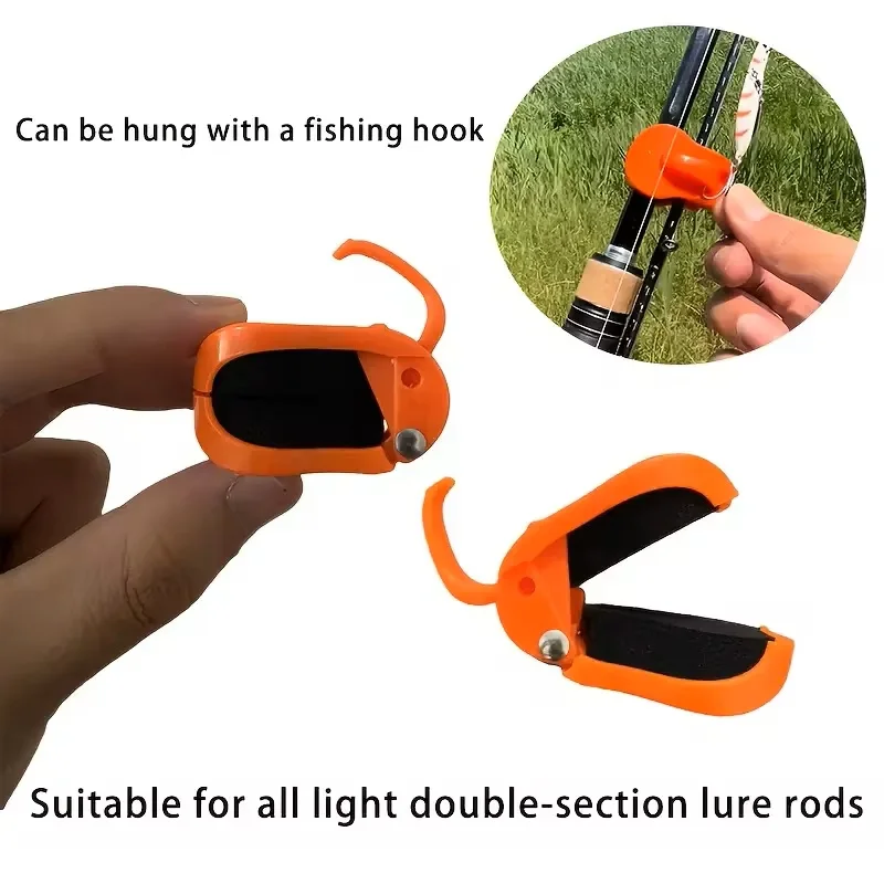 2pcs Quick-Attach Fishing Rod Clip - Tool-Free 1-Hand Holder for 2-Piece Freshwater Rods, Secure Grip Tackle Organizer - view 4