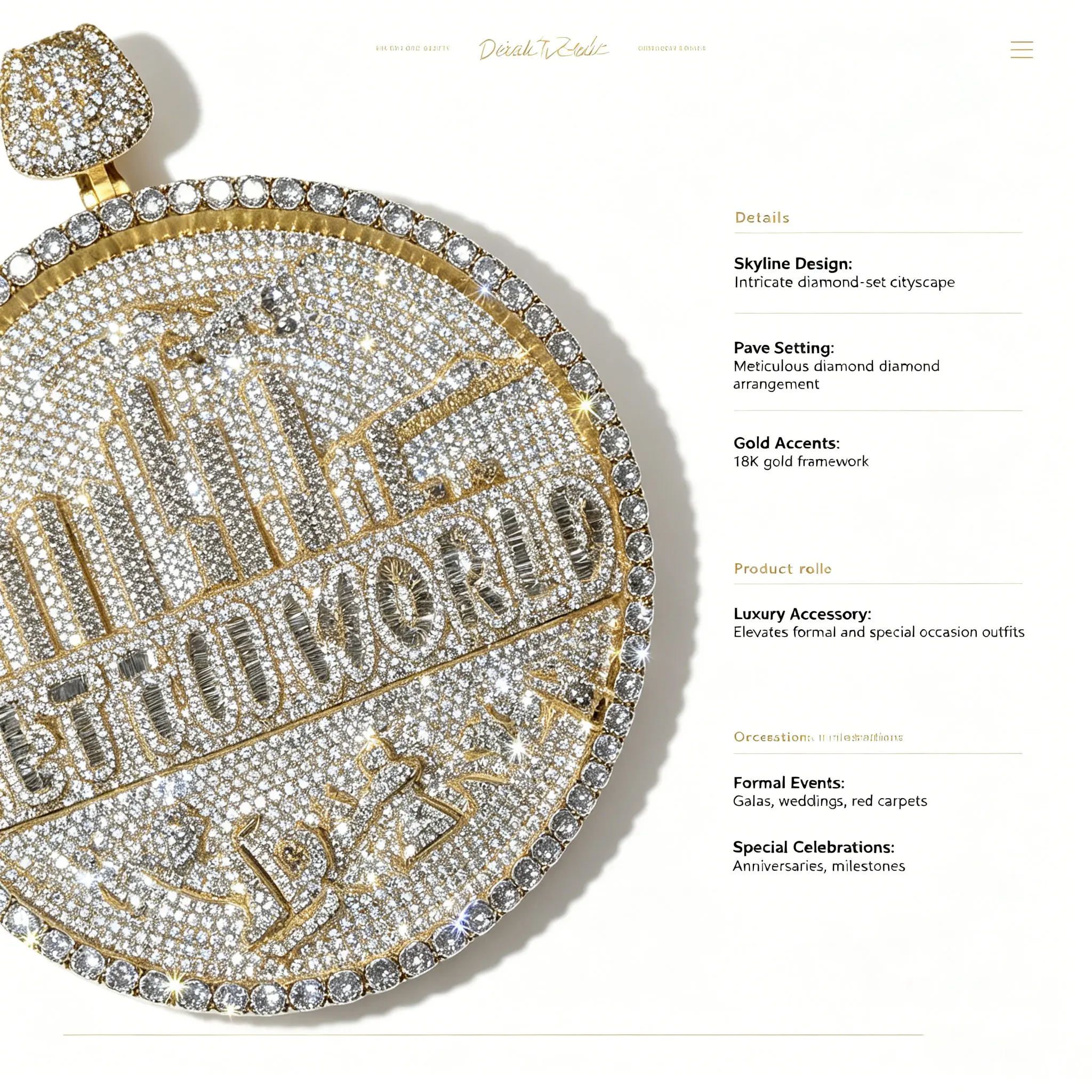 LYEE CYEE Luxury Full Diamond Two Color ASTROWORLD City Hip Hop Letter Pendant Necklace Round Cut Rap Singer Pendant Men and Women Fashion Street Party Gift Decorations Birthday Gifts Valentine's Day Gifts Unique Jewelry