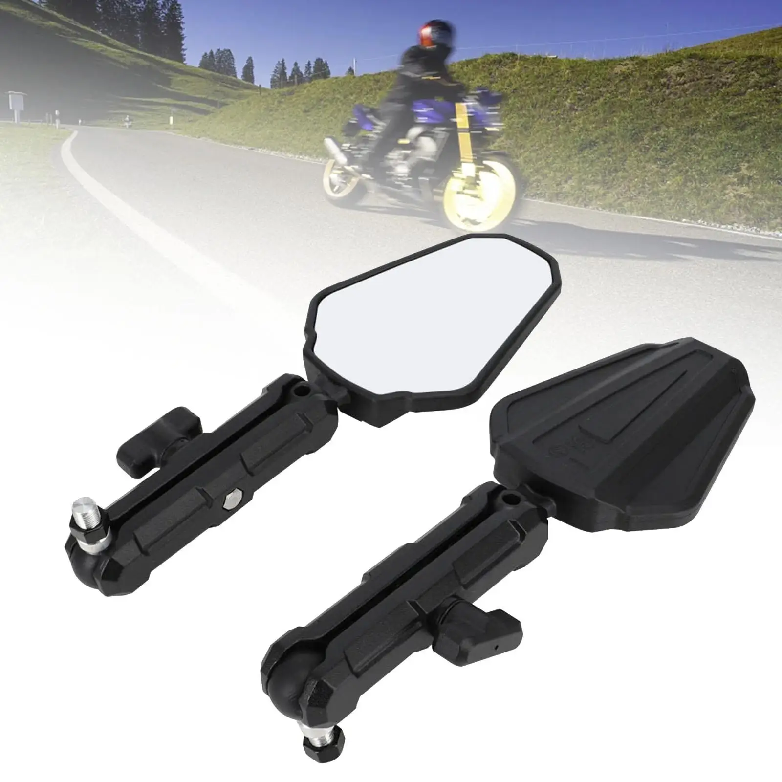 2 Pieces Generic Motorcycle Rear View Mirror Protection Replace Parts Sturdy Motorcycle Accessories Aluminum Alloy Side Mirrors