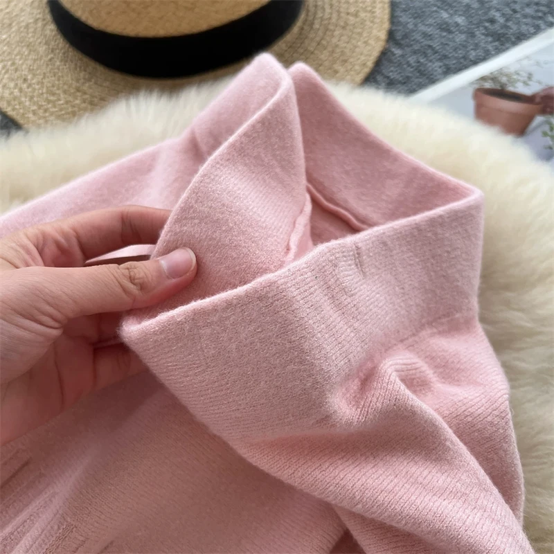 Damen-Strick-Minirock mit hoher Taille, plissierter Swing-Rock, Herbst-Winter, warm, weich, A-Linien-Rock, Damen-Freizeitkleidung, Alltagsbekleidung, Unterteil 644 – Detail 12