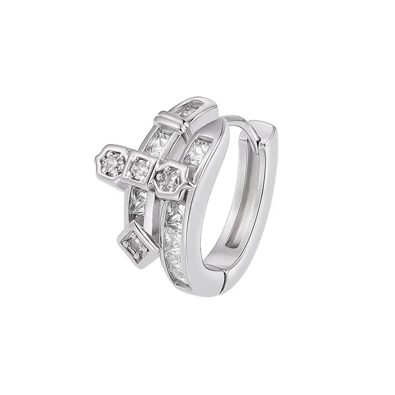 أقراط سيف عابرة للحدود للرجال والنساء ، عدالة الشارع ، موضة اوربيه ، مليئة بالألماس ، 1 * *