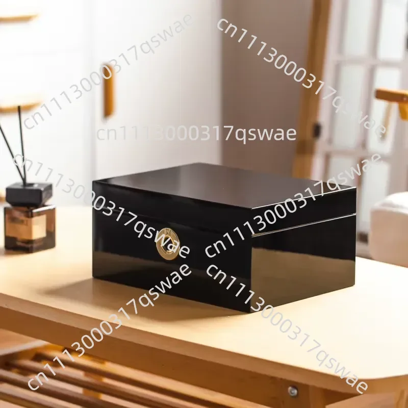 Solid color wooden rectangular box, sturdy and elegant design for storage and packaging