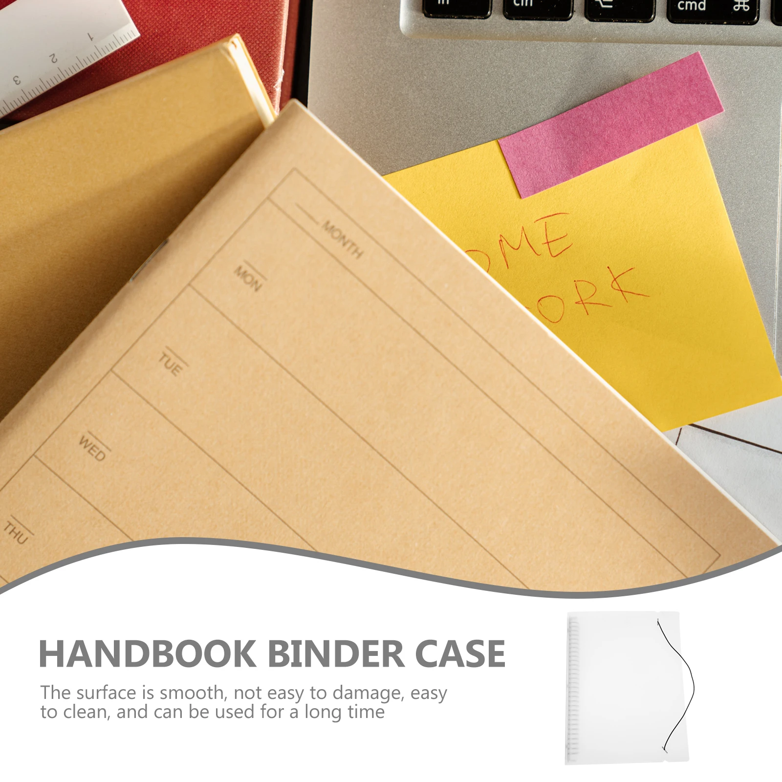 

Loose Leaf Binder Cover Refillable Notebook PP Handbook Protector Translucent Planner Binder Notepad Case Scrapbook