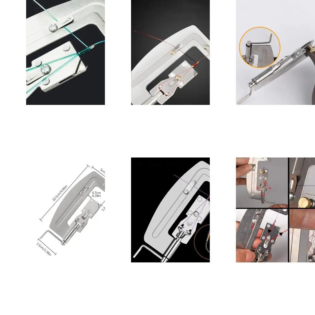 Q39E Stainless Steel Fishing Hook Tier Tool Portable Fishing Hook Tyer Knot Machine