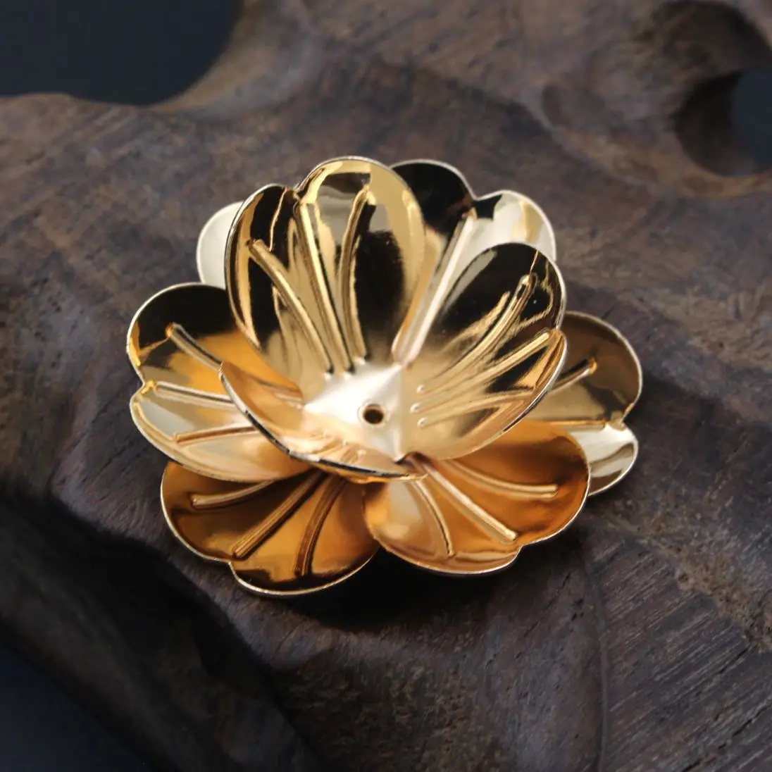 6pcs 40mm Brass Casted Lotus Flower Pendant Beads Caps Decoration Stamping Quality DIY Bridal Wedding Jewelry Accessories