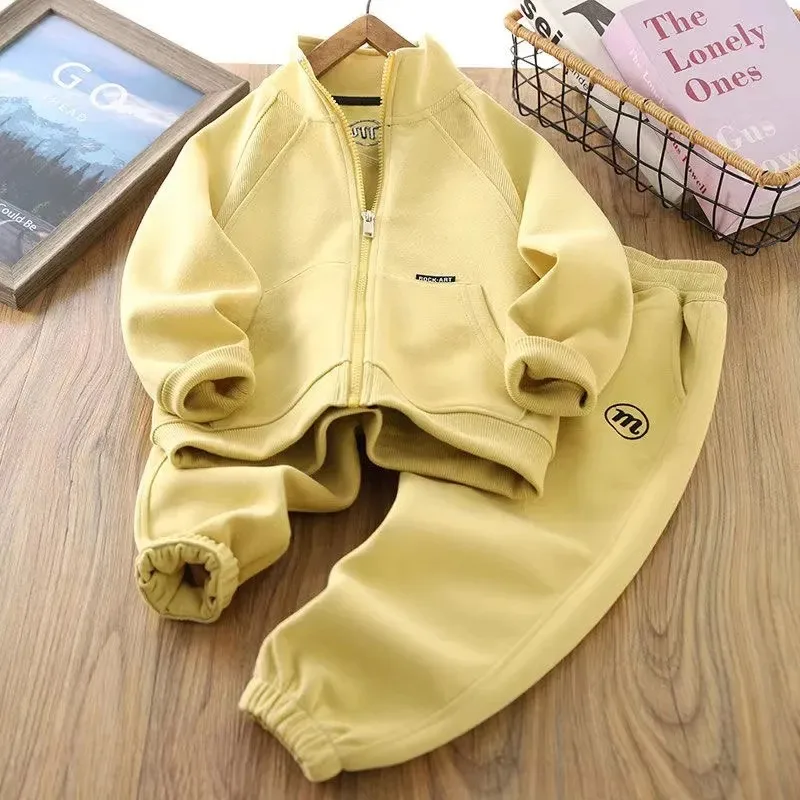 

4-12 Years Children's Clothing Set New Boys' Sports and Leisure Jacket Pants Two Piece Set Spring and Autumn suit