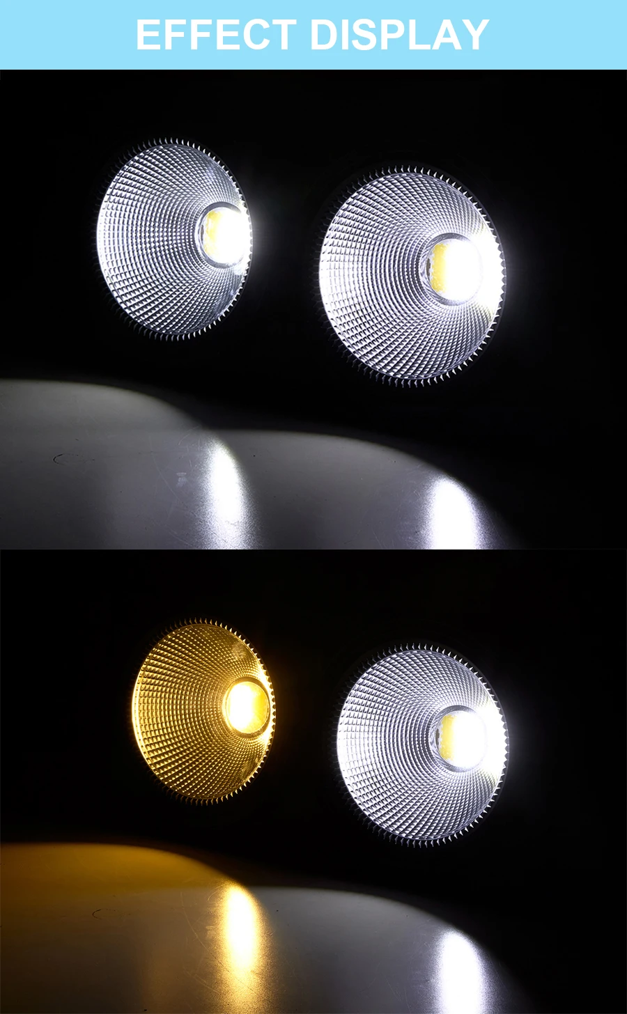 2x100W COB LED Blinder Licht 200W 2in1 Warmweiß Kaltweiß Bühnenlicht 2 Augen DMX Disco Lichter für Hochzeit Bar DJ Weihnachten Li – Detail 10