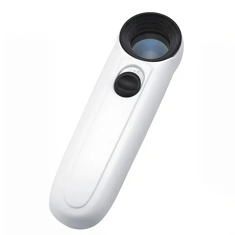 40X Handheld Magnifier With Dual LED Lights For Jewelry Diamond Jade HD Magnifying Glass Close Up Viewing Tool