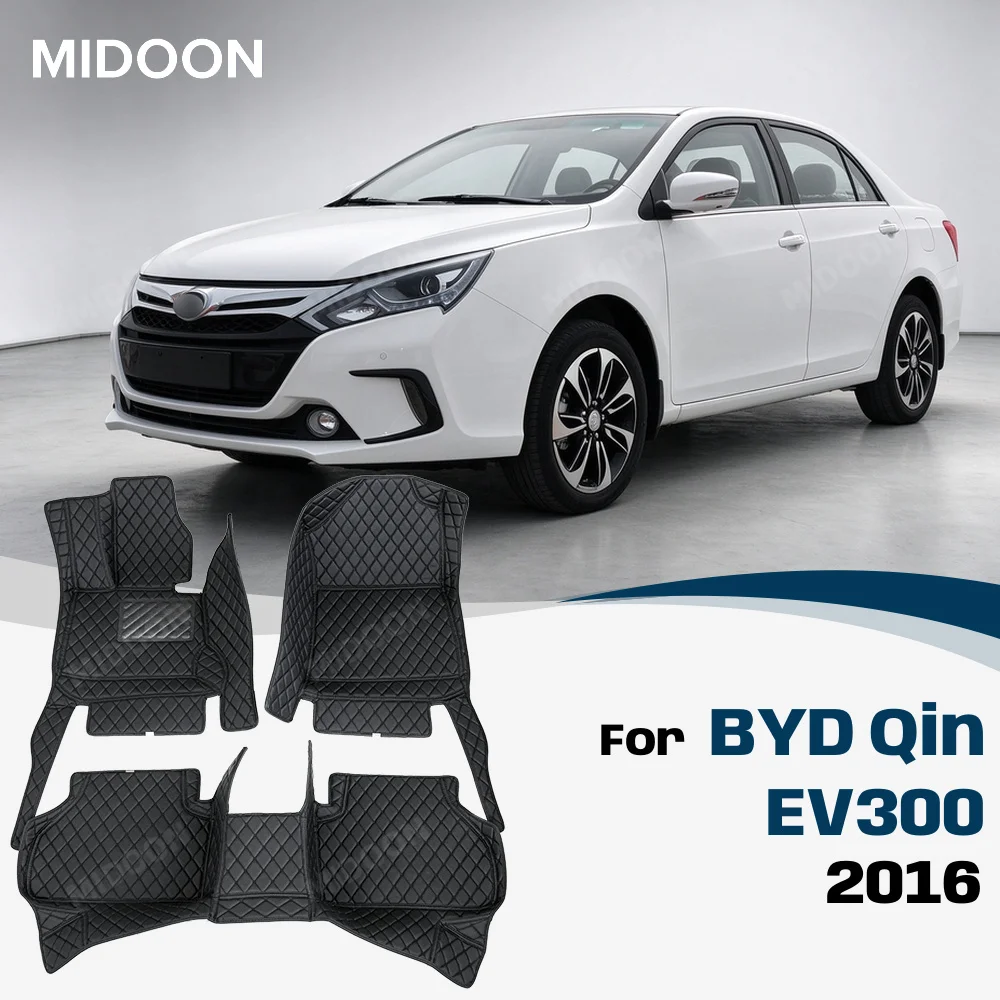 For BYD Qin EV300 2016 Custom Car Floor Mats Auto Carpet Cover Interior Details Accessories Protective Pad