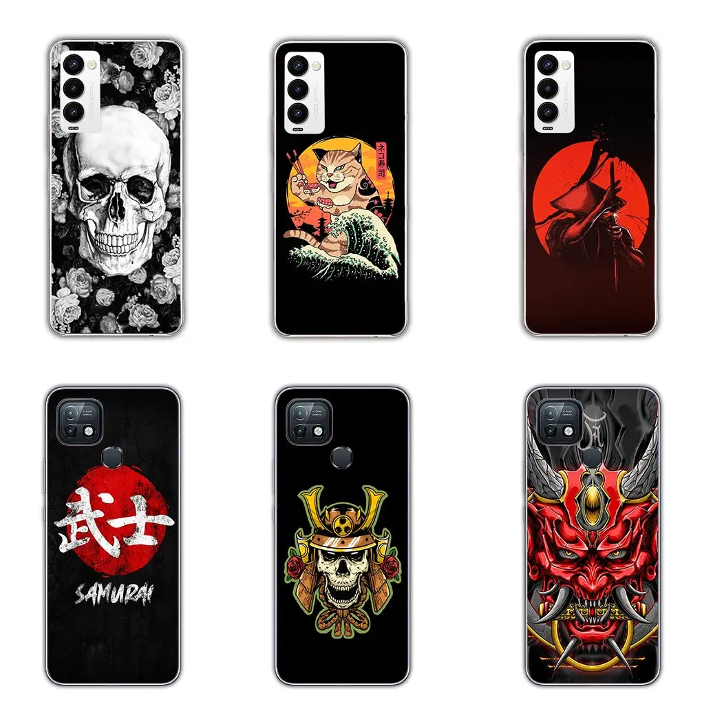 Japan Samurai Skeleton Skull Ninja Phone Cover Case for Motorola Moto Edge 50 40 Pro 30 neo 20 Lite Ultra One Fusion E22 G85