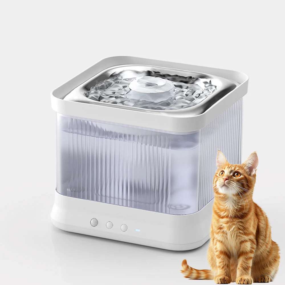 

Manufacturer ODM Smart Cat Fountain with Wireless Pump, Ultra-Quiet Pet Water Dispenser, Smart App Monitoring, Large 3L Capacity