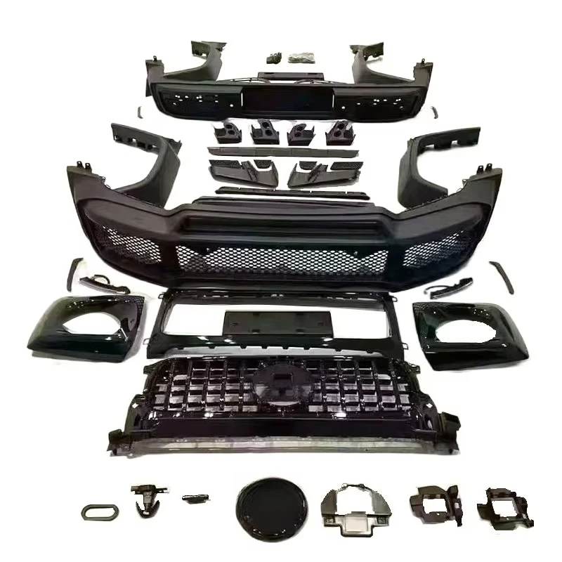 For Mercedes Benz Refit Carbon Body Kit New Auto Parts Full Dry Front & Rear Bumpers with Exhaust Cut-Outs Grille Included