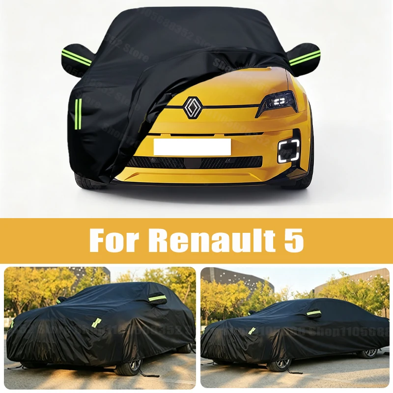 Car Cover Outdoor Protection Full Exterior Snow Cover Sunshade Dustproof Protection Cover Universal For Renault 5