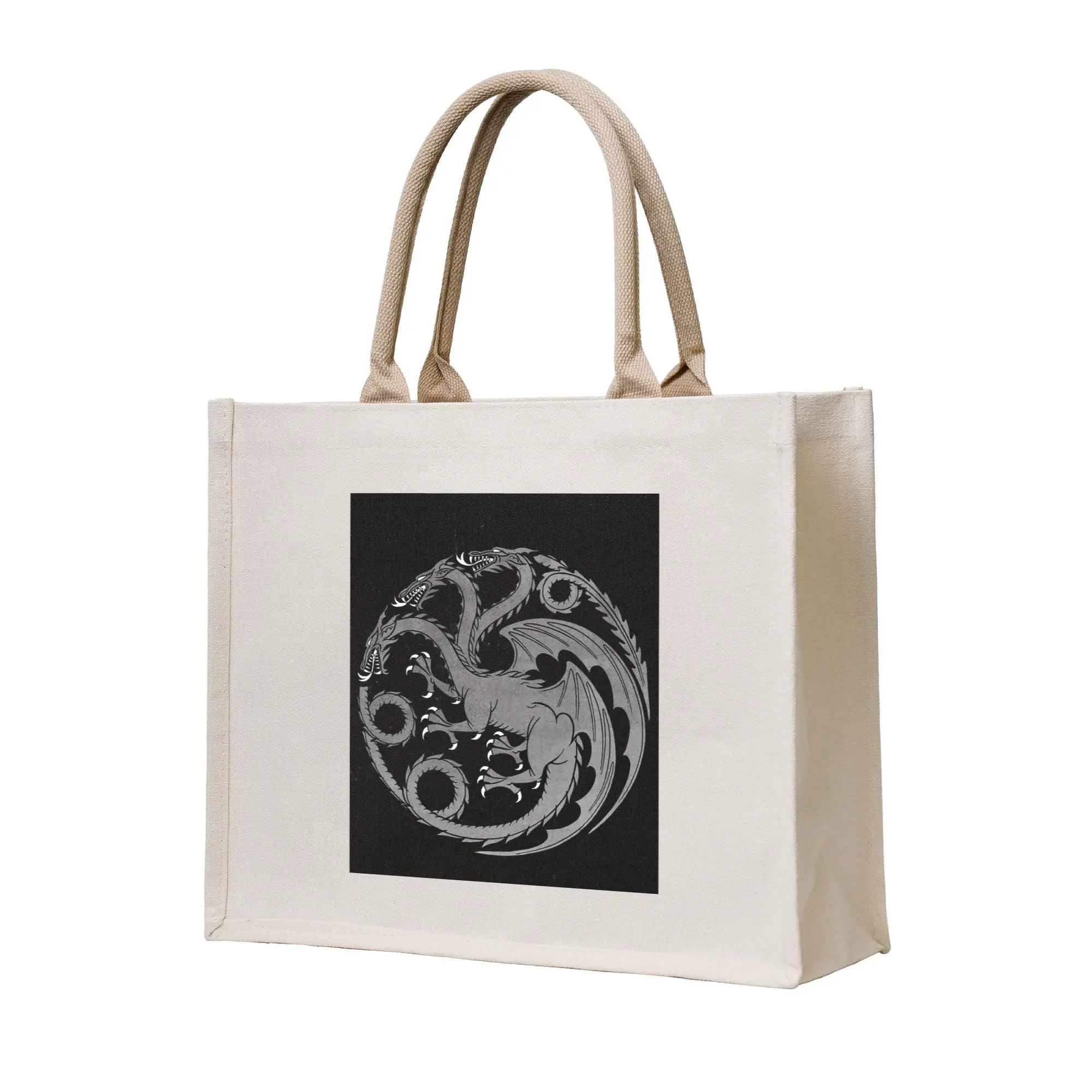 

Сумки для покупок House Targaryen, холщовая сумка-тоут, многоразовая сумка-тоут для девочек, дорожная сумка через плечо