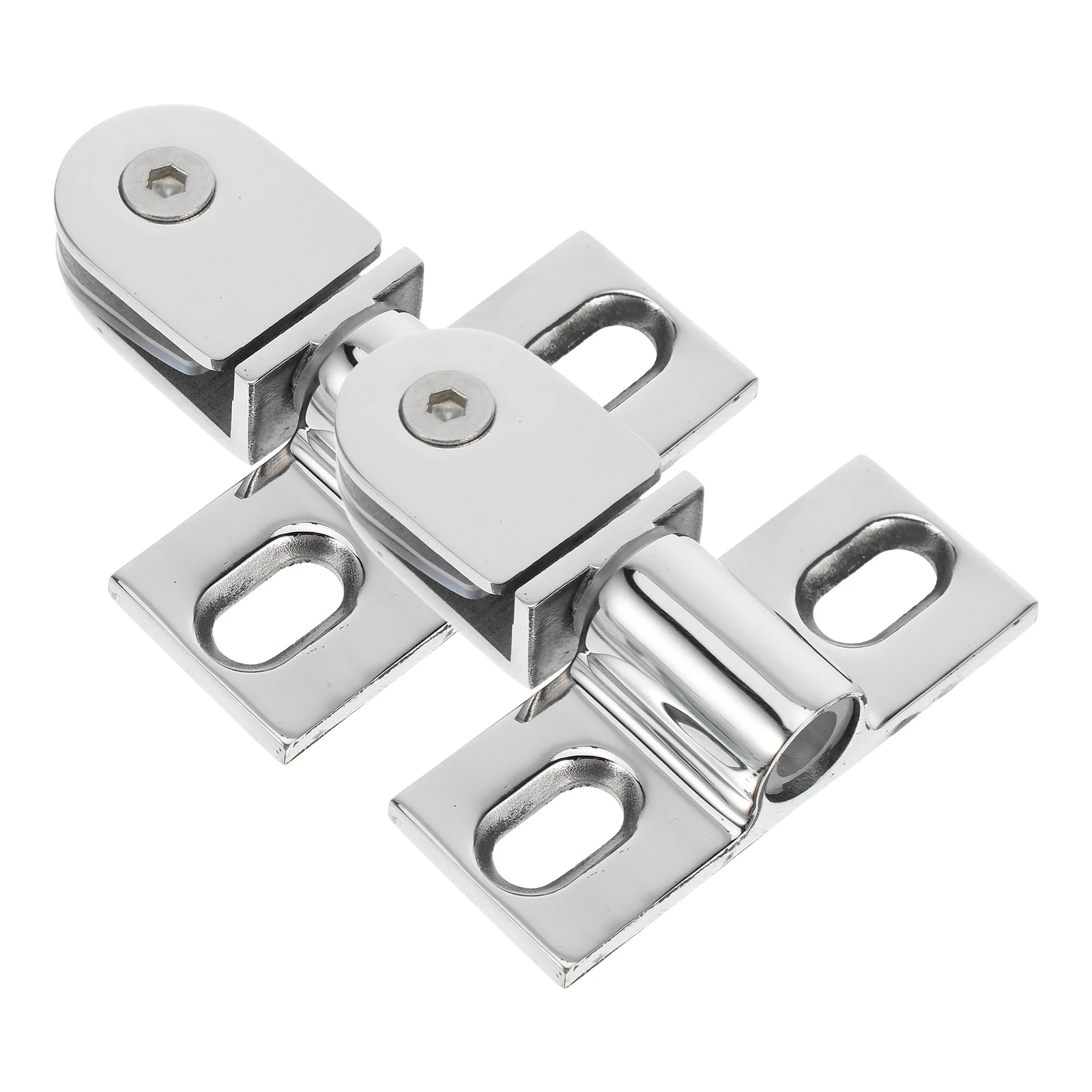 

2pcs Pivot Hinges Stainless Steel Heavy Duty Bathroom Fittings Cabinet Hinges Replacement Support Frameless Shower Glass Clamp