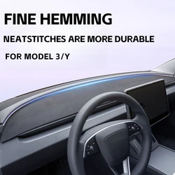 For Tesla Model 3 Model Y Car Dashboard Mat Car Accessories Anti-Slip Instrument Panel Protector Mat Anti-UV Dash Cover Pad 2023