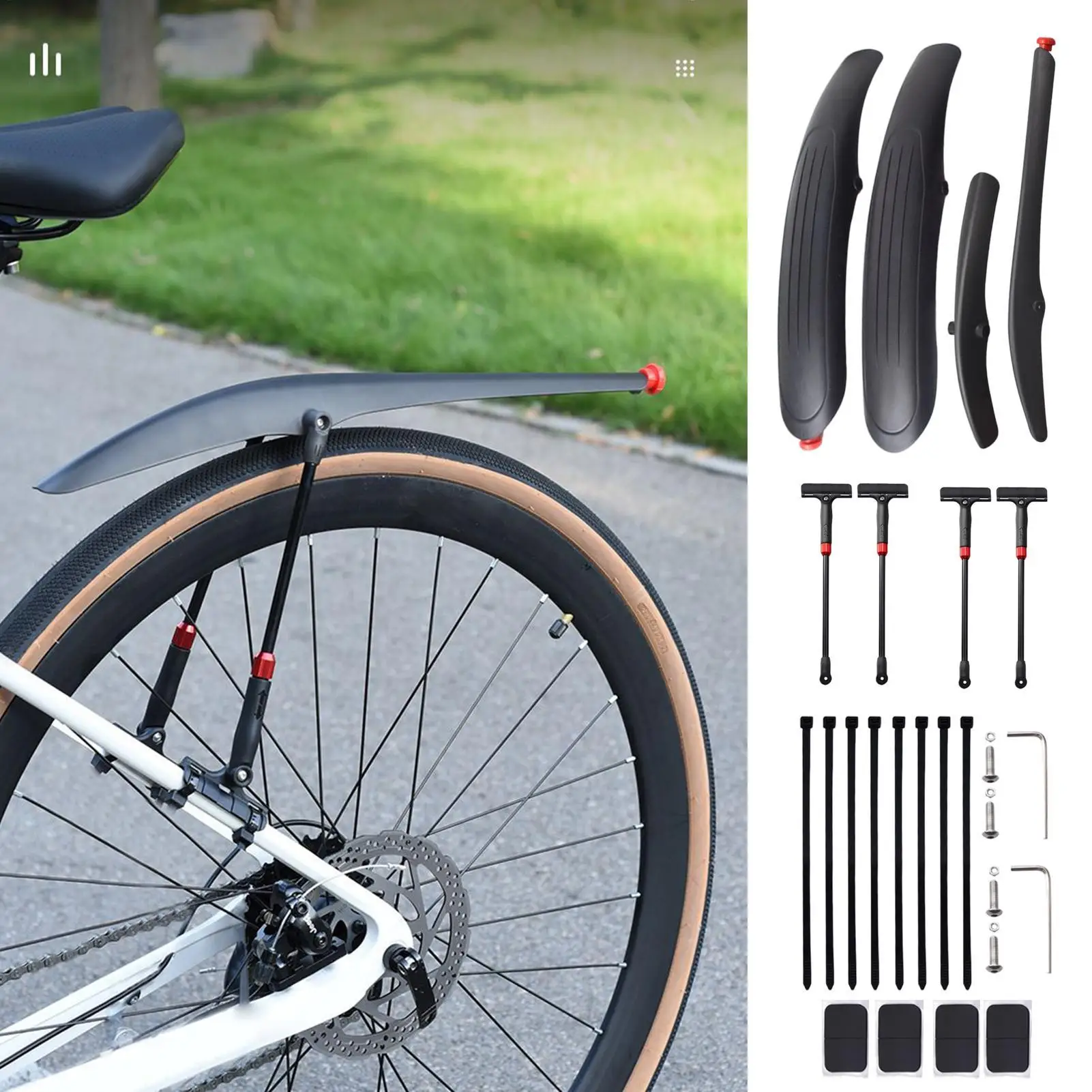 

Mountain Bike Mud Guards Shield Safe Accessories Bike Fenders Kit For Road Commute Trail Riding Rainy Muddy Biking Outdoor