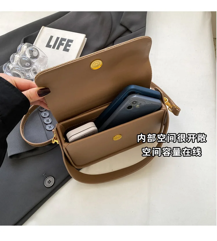 WBS 2024 French Style Luxury Brand Designer Handbags for Women Retro Leather High Quality Handmade Shoulder Bags PU Messenger