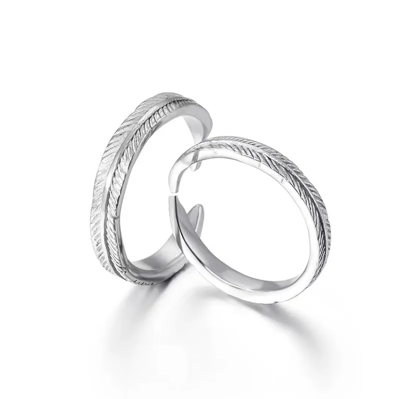 S925 Silver Vintage Leaf , Open-Ended Dongdaemun Ring