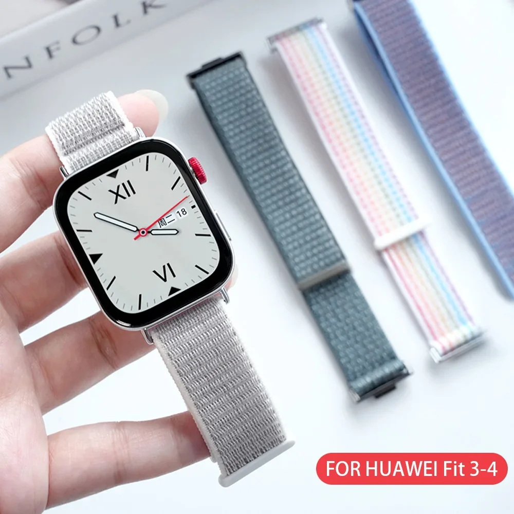 Nylon loop band For huawei watch fit 4-4pro strap wristband breathable Sport Watchbands bracelet correa huawei fit3 Accessories