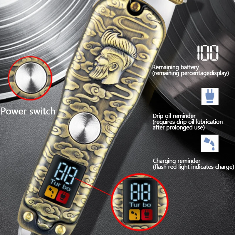 KEMEI-cortadora de pelo profesional inalámbrica para hombre, máquina para cortar Cabello, recargable, para Barba, KM-077