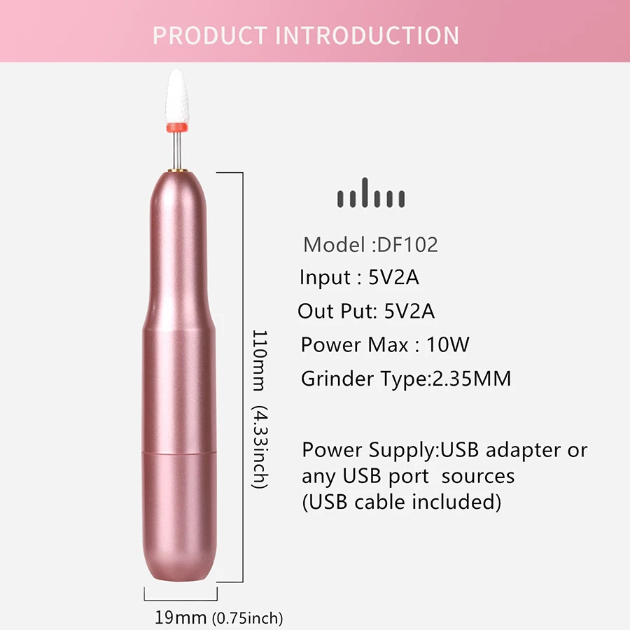 プロフェッショナル電動ネイルドリルセット、ネイルファイルドリルセット、ホームおよびサロンネイルファイルセット、ネイルバッファリングネイルセット