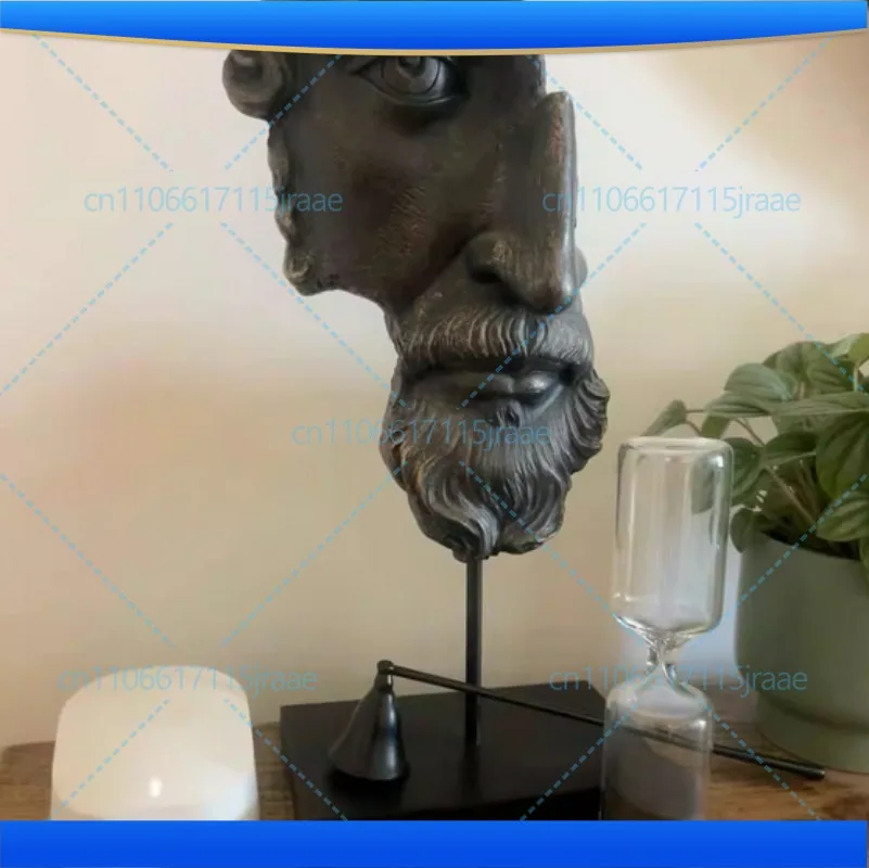 Resin Handicraft Abstract Handicraft David Face Human Body Sculpture Decorative Figurines Home Decoration Accessories