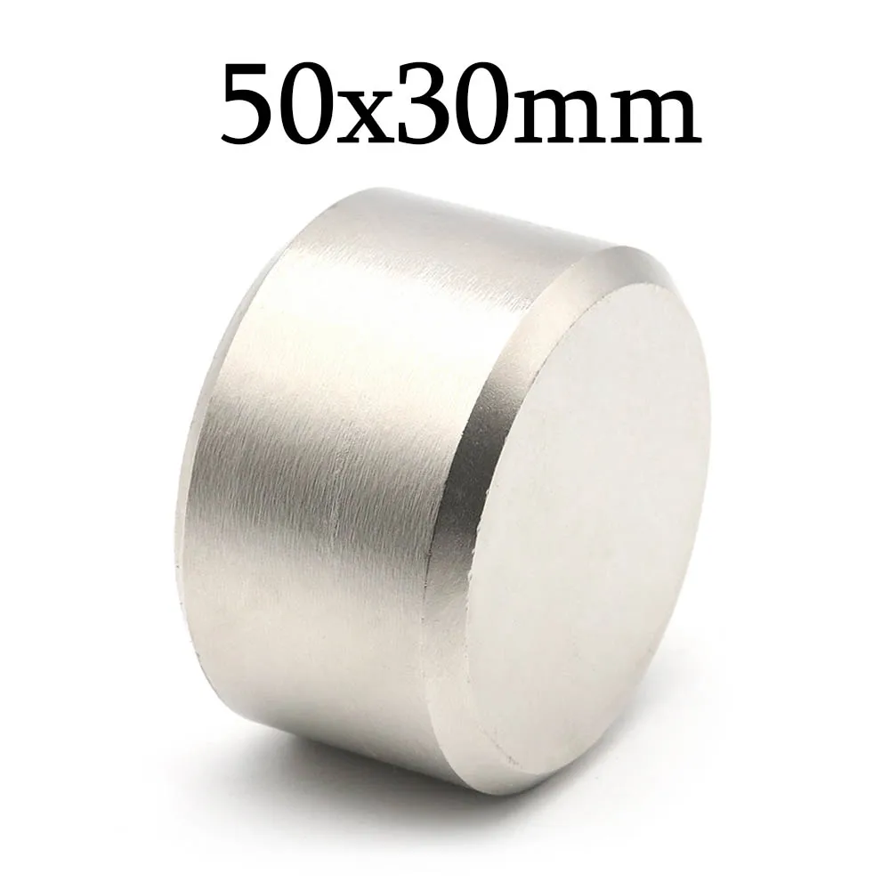 

50x30mm Super Strong Round Neodymium Magnet Powerful Magnets N35 Permanent Magnetic NdfeB Refrigerator Magnet