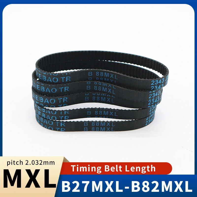 

MXL Timing Belt B27MXL-B82MXL Belt Pitch 2.032 Belt Width 5mm 6mm 10mm 13mm for DIY CNC 3D Machinery Rubber Belt MXL Timing Belt
