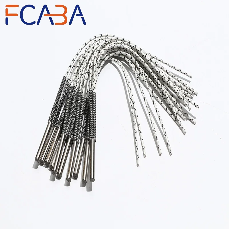 FCABA Cylindrical 316 Stainless Steel Cartridge Heater 5PCS 9.5mm 28~68mm 110/220V/380V  Injection Mold Single Head Heating Tube