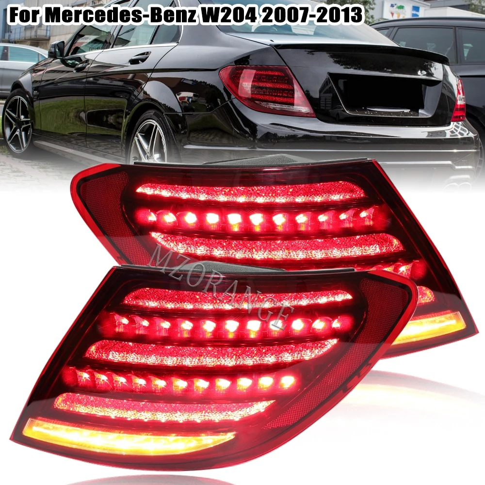 メルセデスベンツ W204 2007-2013用 レッドレンズLEDテールライト 1