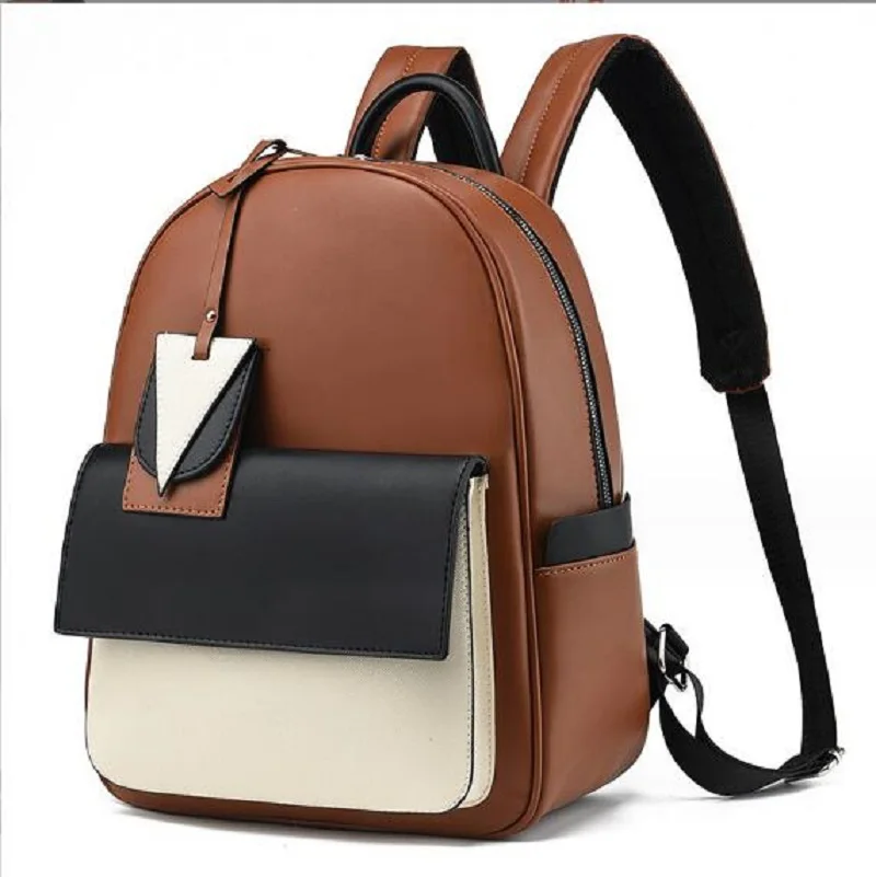 Women Korean Fashion Academic Style High Quality Leather Backpack Large Capacity Travel Shoulder Bags School Bag Backpacks