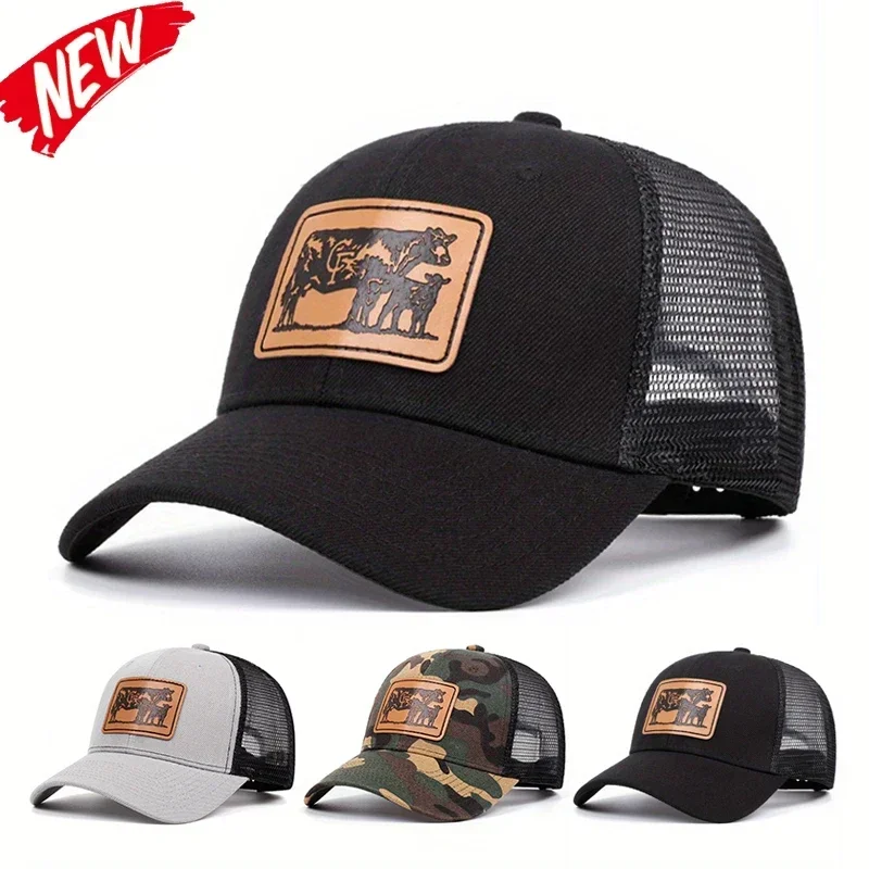 

Fashion Luxury Brand Cow Leather Unisex Baseball Caps for Women Men Sport HipHop Knight Caps Trucker Snapback Hat Gorras Hombre