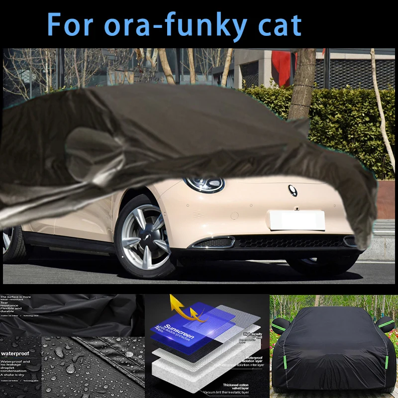 

For ora-funky cat Outdoor Protection Full Car Covers Snow Cover Sunshade Waterproof Dustproof Exterior Car accessories