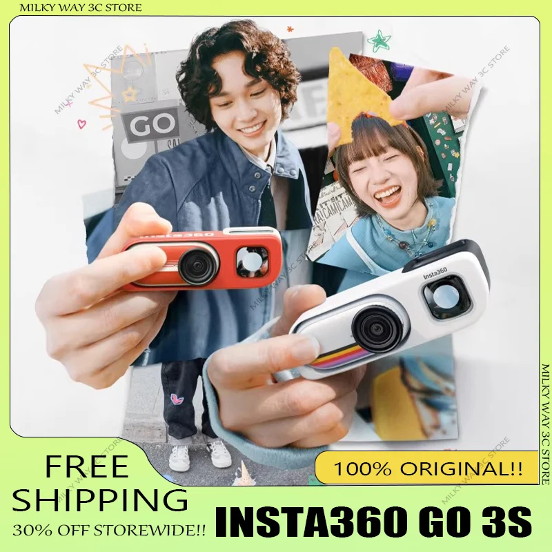 

Insta360 GO 3S Retro Player Limited Edition 4K мини-камера с эксклюзивными ретро-фильтрами, магнитное крепление в любом месте