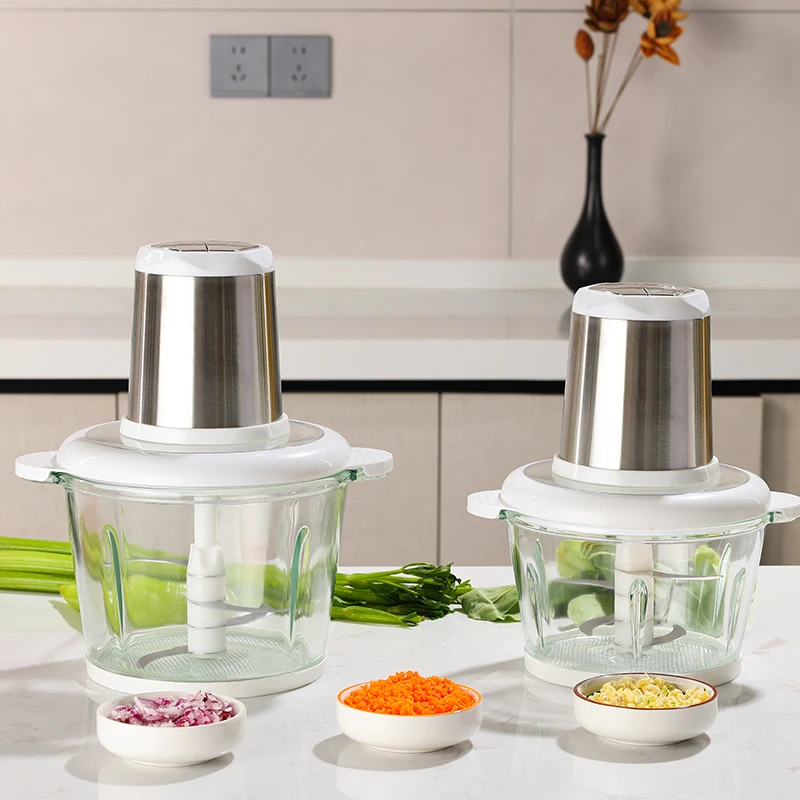 

Home Kitchen Food Grinders Cheap Stainless Steel Small Best Meat Chopper Automatic 2L 3L Electric Meat Grinder For Sale