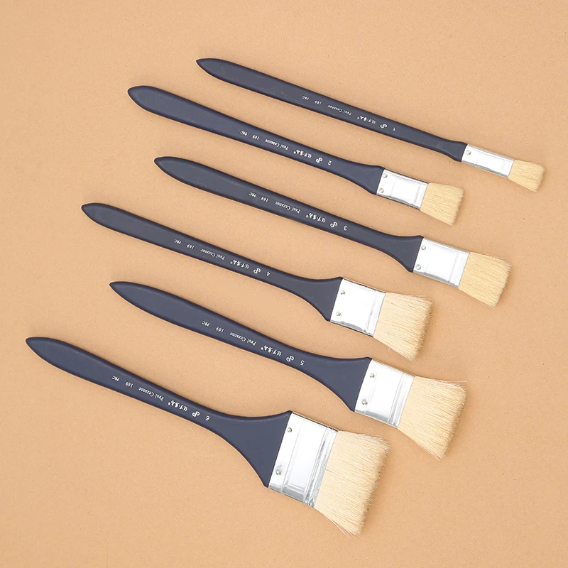 6 single-pack wool brush brush, fine art painting gouache watercolor paint oil painting special row brush, shading brush