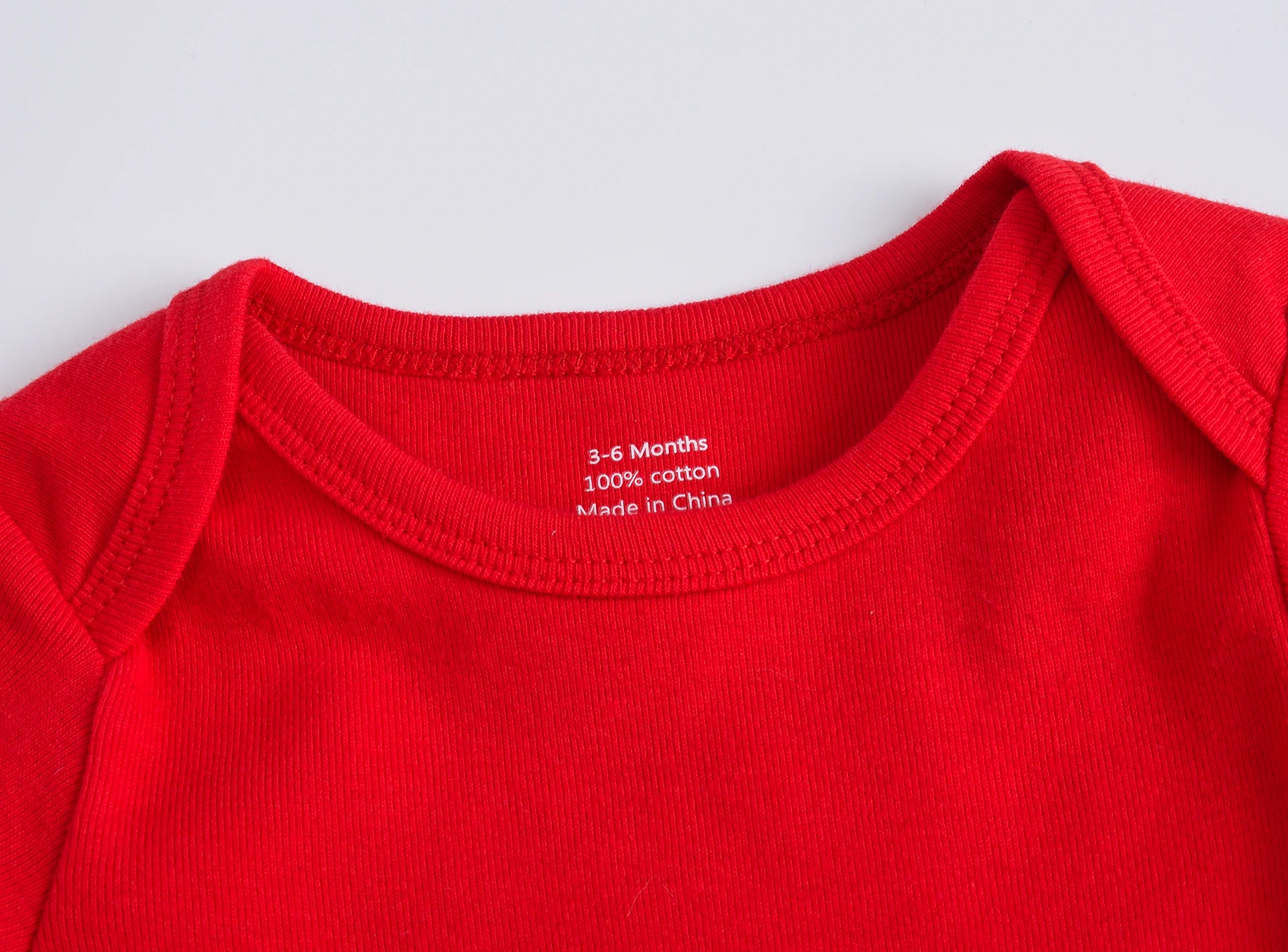 New Year 3 Pieces Set Red Baby Clothing Rompers Boys 100% Cotton Plain Bodysuit Girls Blank Muslin Jumpsuit 0-24 Months