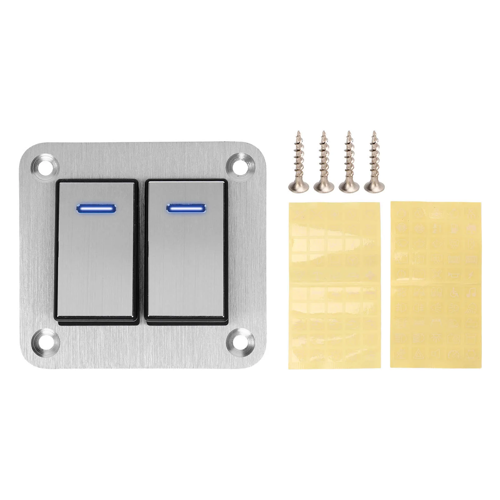 

Rocker Panel 5 Pin Pre Wired Toggle Panel Waterproof Aluminum Alloy Brushed Process for Boat for Car