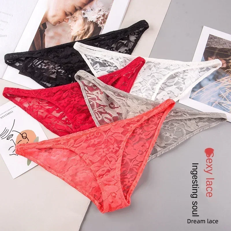 

Women's Underwear Sexy Lace Panties Fashion Transparent Comfortable Briefs Low Waist Seamless Underpants Female Sexy Lingerie