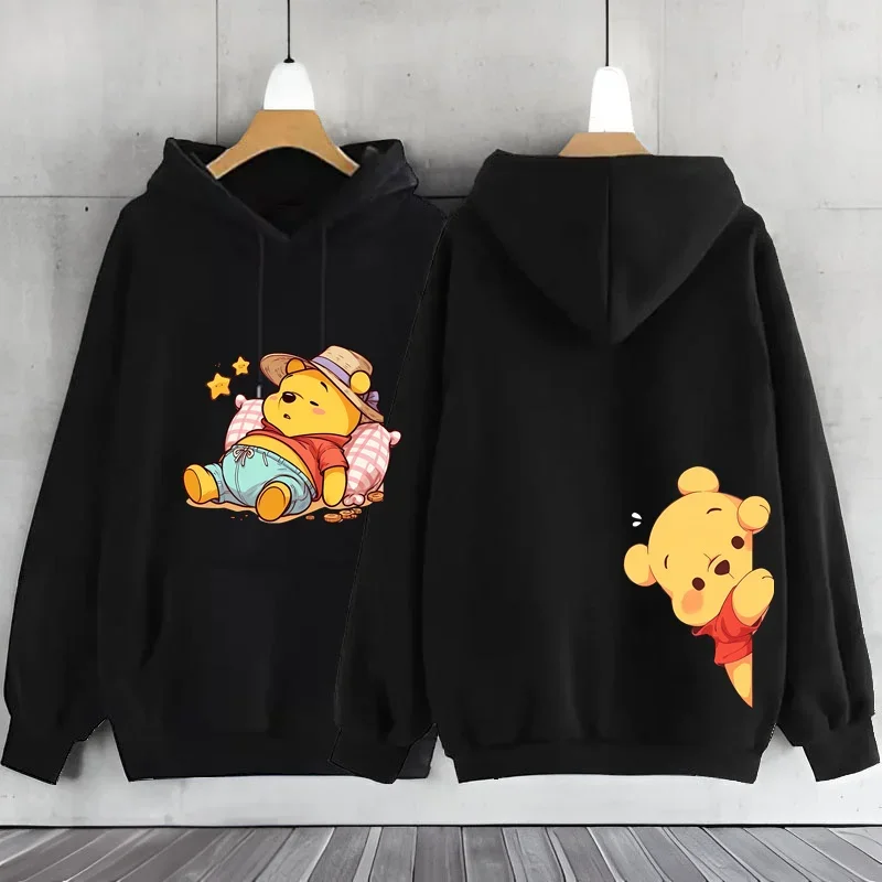 Sweat à capuche de dessin animé pour femme, Winnie l'ourson, PVD, vêtements décontractés, grande taille, Y2K