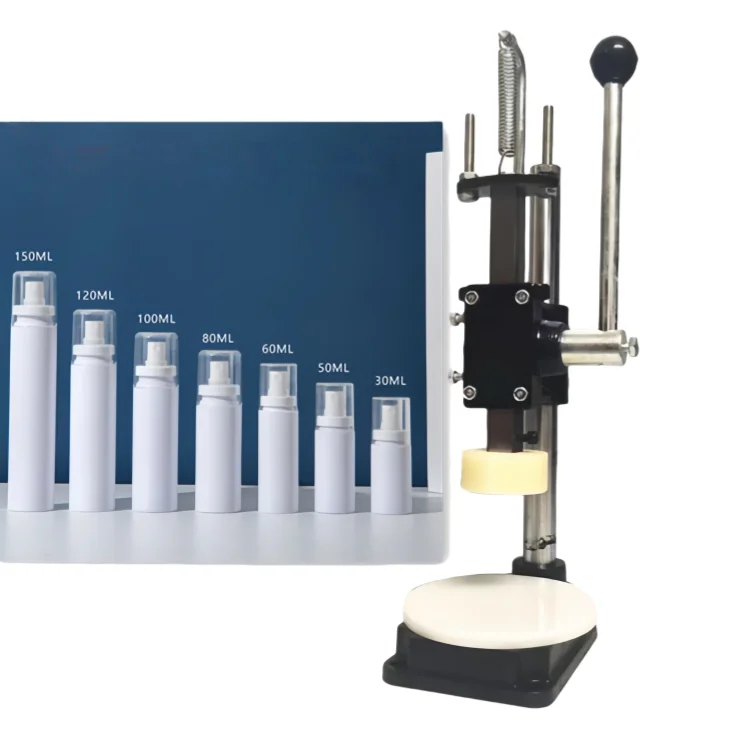 Manual Perfume Sample Bottle Capping Machine With Snap-on Plastic Spray Capping Tool for 2ml, 3ml, and 5ml Perfume Bottles