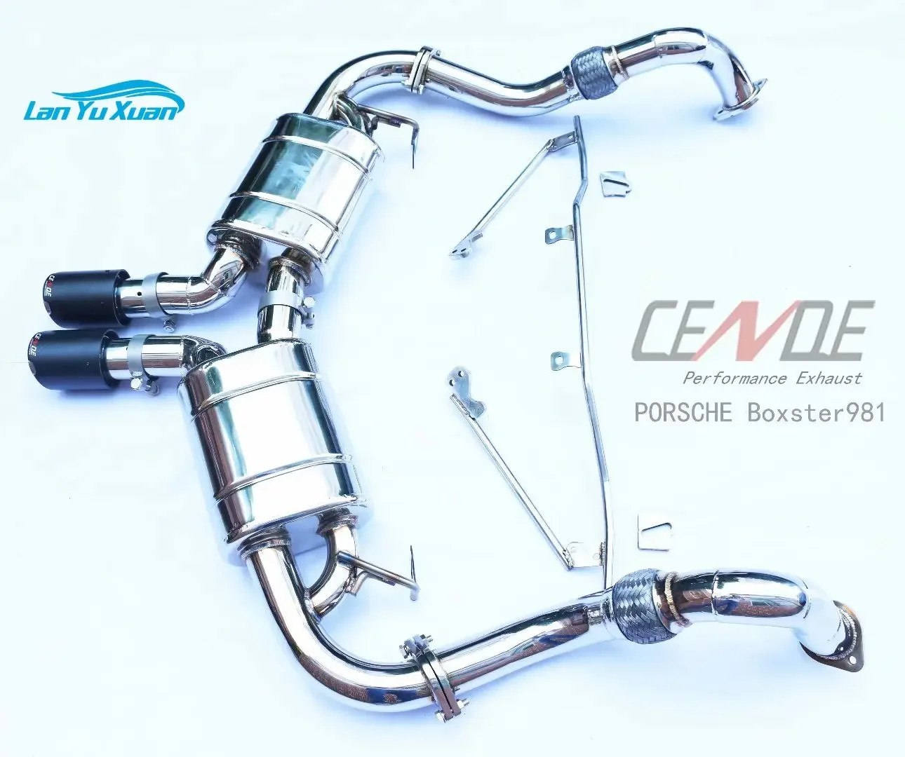 Hot Sale High Quality Exhaust Pipe 304 Stainless Steel Car Exhaust System For Porsche Boxster & Cayman 981 2.7/3.4