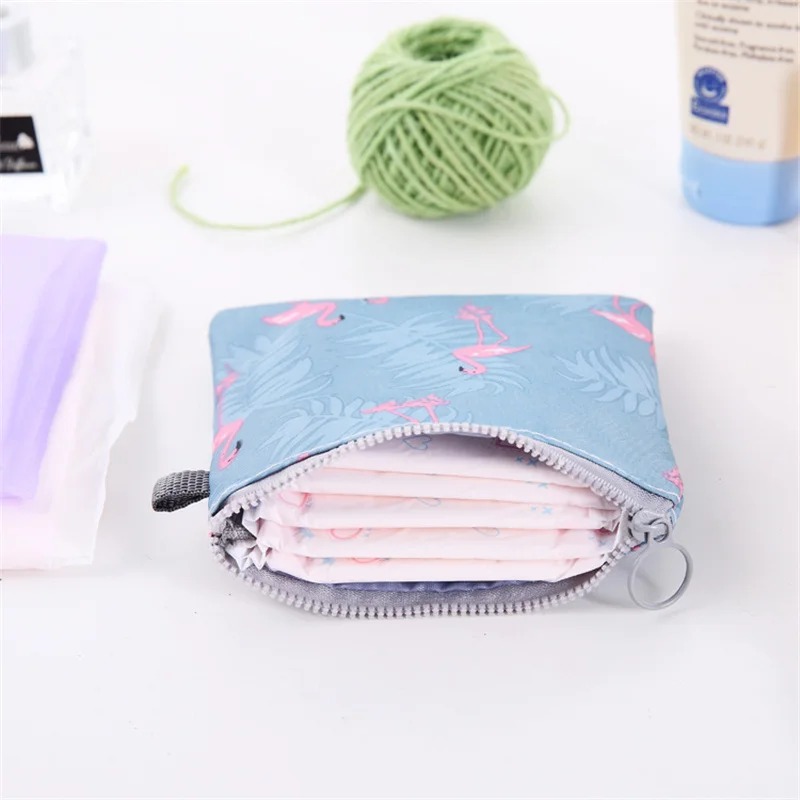 1Pcs Tampon Storage Bag Sanitary Pad Pouch Women Napkin Cosmetic Bags Organizer Ladies Makeup Bag Girls Tampon Holder Organizer