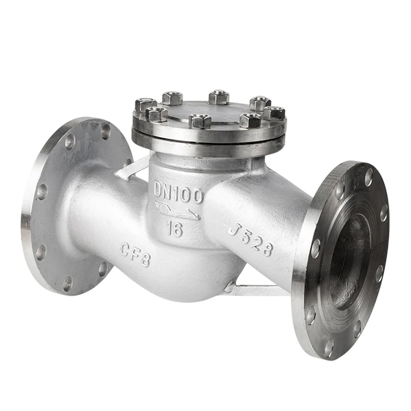 304 Stainless Steel 1/2 Inch Lift Check Valve H41W-16P Horizontal Flange Connection One-Way Water Check Valve