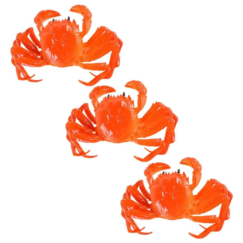 

Набор из 3 реалистичных пластиковых фигурок крабов для декора стола, кухни, вечеринок, обучения и игр