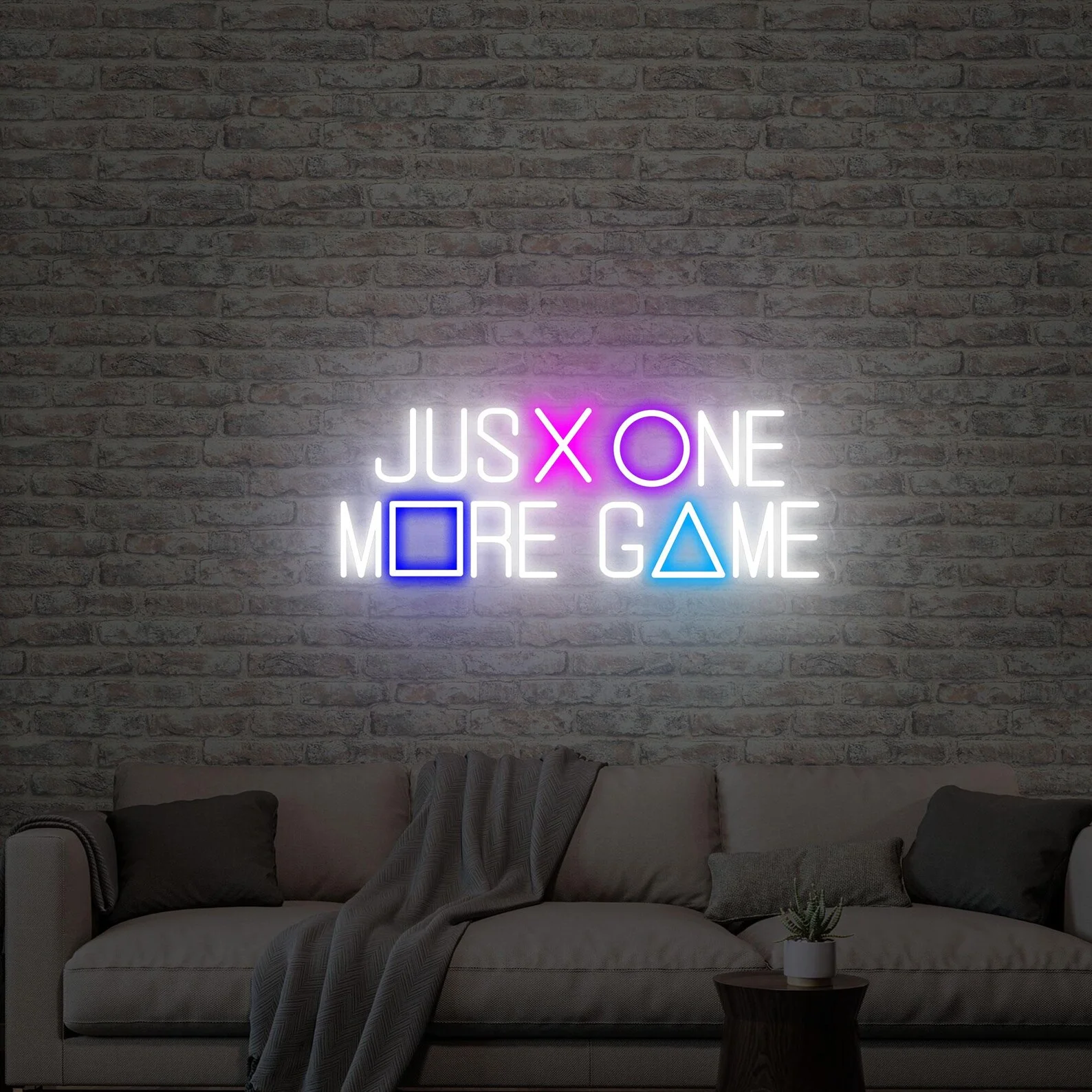 Just One More Game Neon Sign, Custom Game Room LED Neon Sign ,Game Zone Wall Decor, Gift For Gamer ,Home Bedroom Decoration Gift
