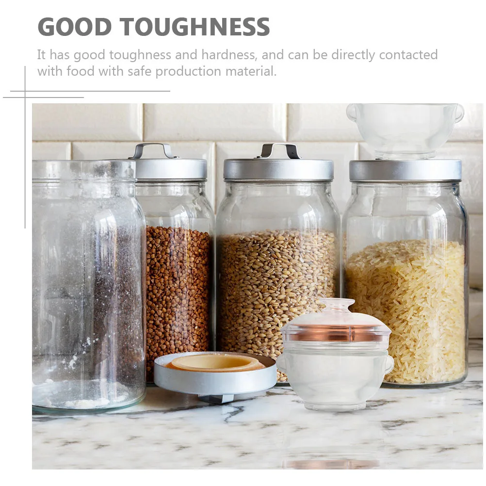 

6Pcs Airtight Sealed Glass Storage Jars Transparent Bottles Household Containers for Honey Bird's Nest Food Glass Jar