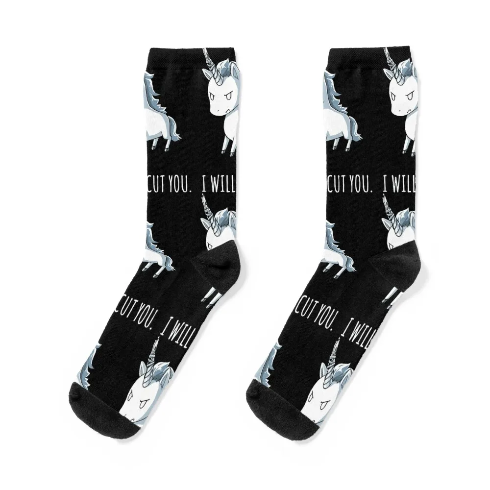 

Stabby The Unicorn I Will Cut You Summer Women Sexy Revealed Navel Socks Children's custom sports sport Boy Child Socks Women's