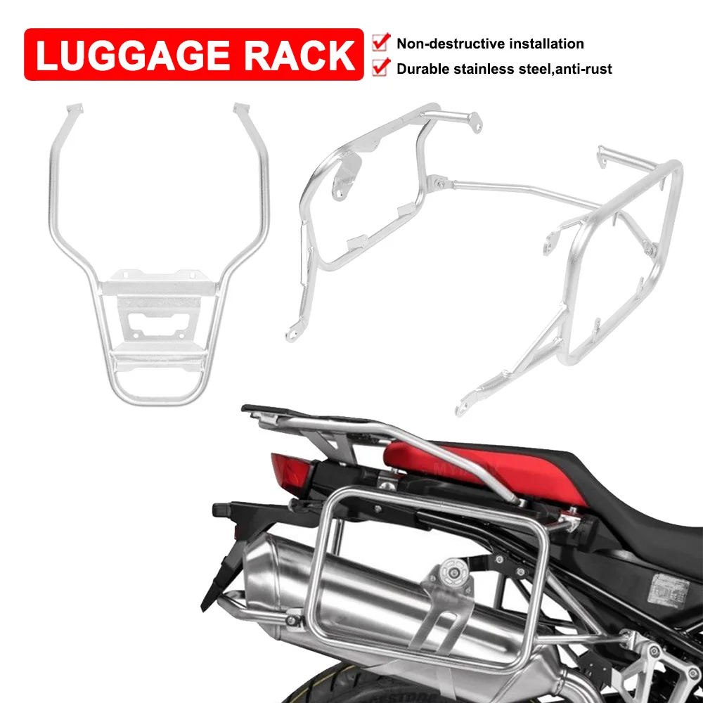 

F900GS Motorcycle Pannier Rack Luggage Rack For BMW F900 F 900 GS 2024 2025 Top Tail Case Topcase Saddlebag Box Suitcase Bracket